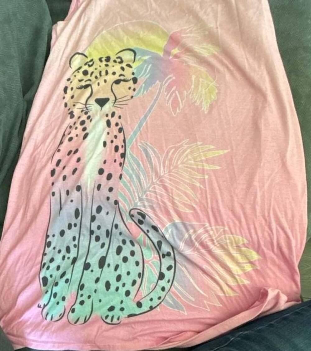 Girls Pink Leopard Sleep Gown Size XXL (18)